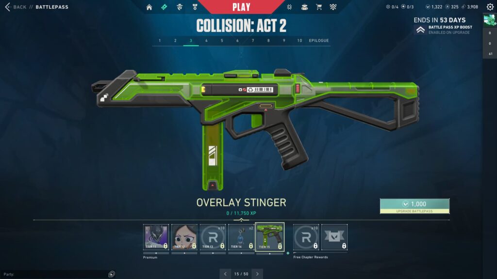 The Overlay Stinger in the VALORANT Episode 9 Act 2 Battle Pass.