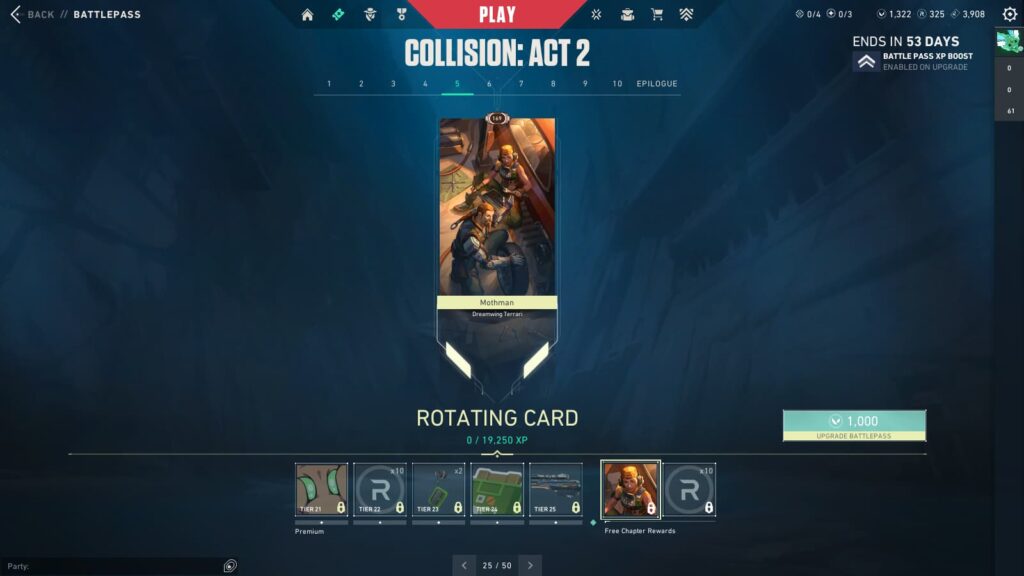 The Rotating Card (Free) in the VALORANT Episode 9 Act 2 Battle Pass.