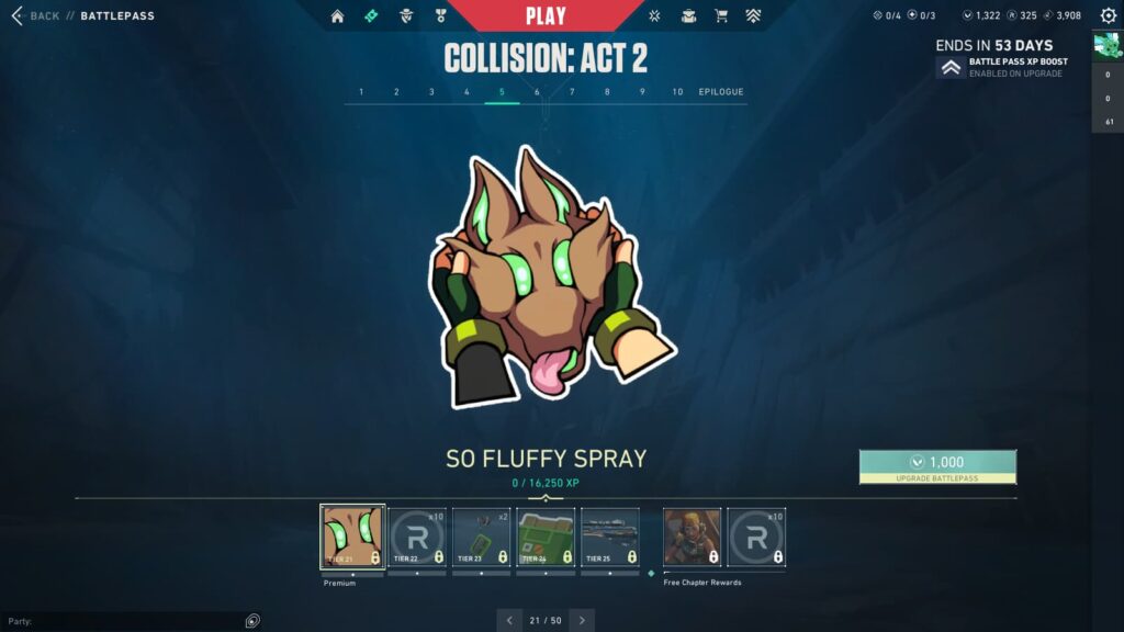 The So Fluffy Spray in the VALORANT Episode 9 Act 2 Battle Pass.