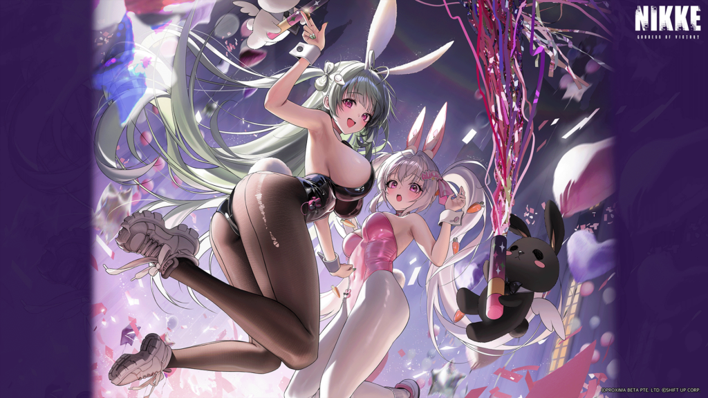 Soda: Twinkling Bunny and Alice: Wonderland Bunny NIKKE wallpaper