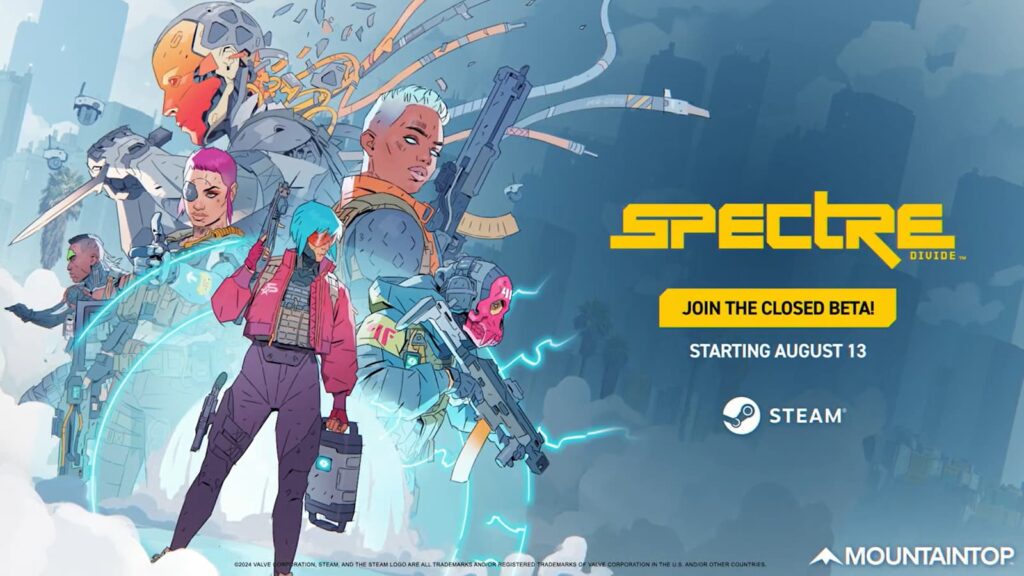 The announcement graphic of the Spectre Divide Closed Beta.