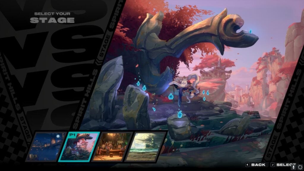 Spirit Hills during the stage selection of 2XKO.