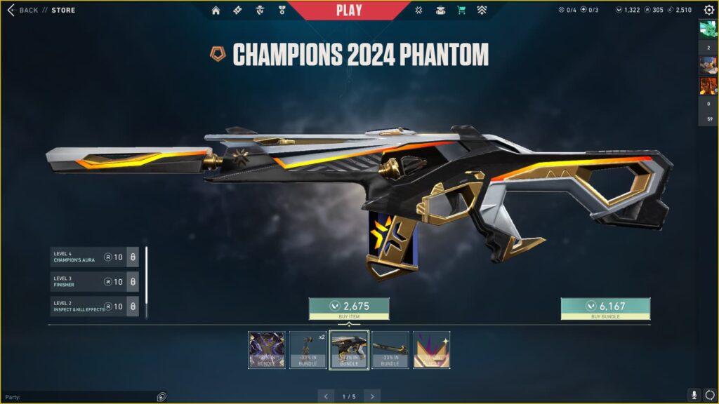 The Champions 2024 Bundle includes several cosmetics including the Phantom.