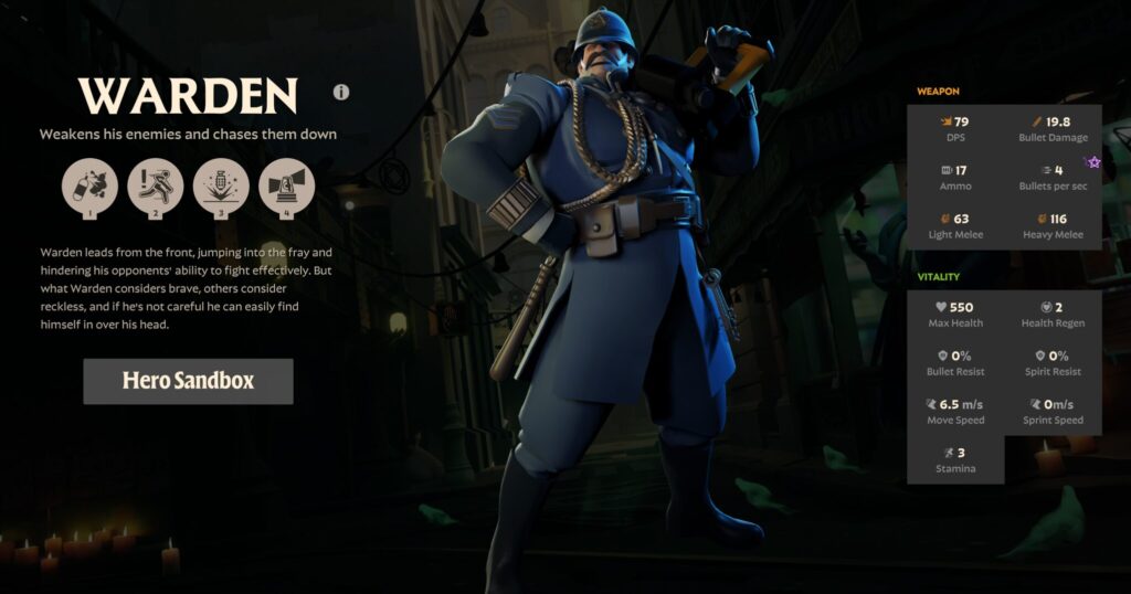 Warden Hero in Deadlock