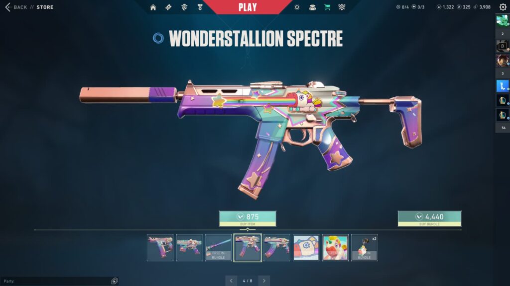 The Spectre from the VALORANT Wonderstallion Bundle.