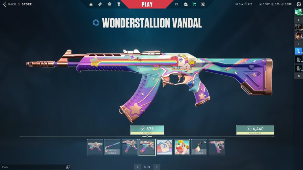 The Vandal from the VALORANT Wonderstallion Bundle.