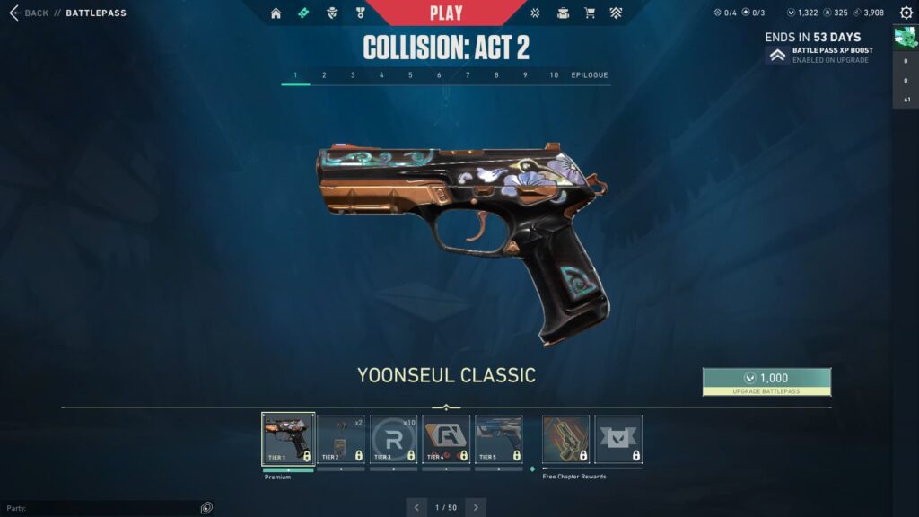 The Yoonseul Classic in the VALORANT Episode 9 Act 2 Battle Pass.