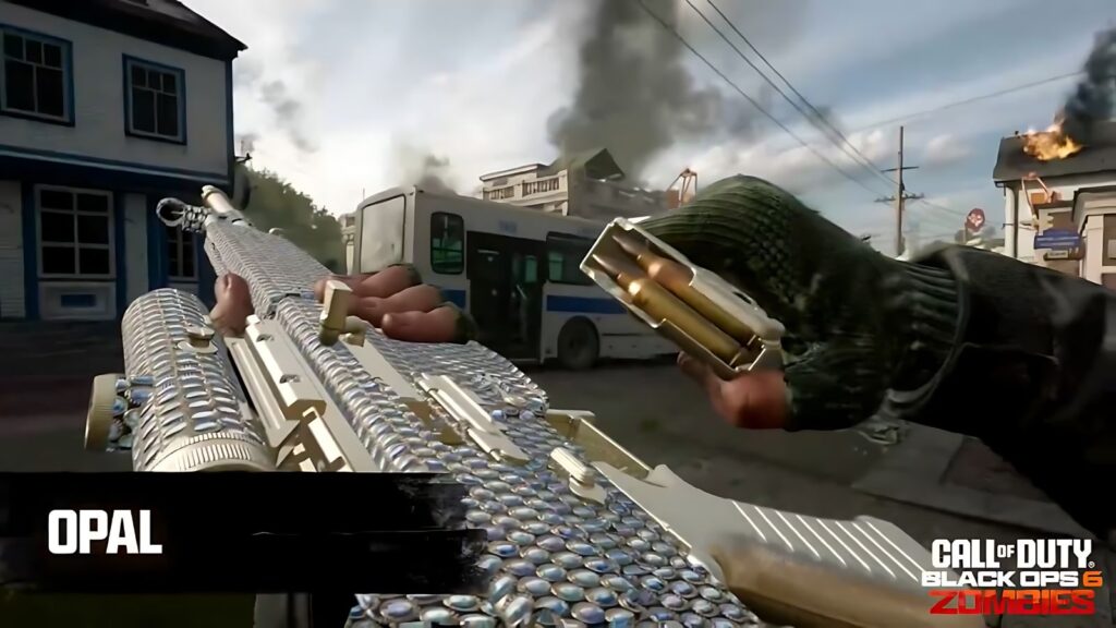 The Call of Duty: Black Ops 6 Zombies Opal Mastery Camo.