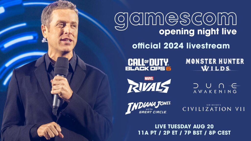 Geoff Keighly and a handful of games confirmed for gamescom Opening Night Live.