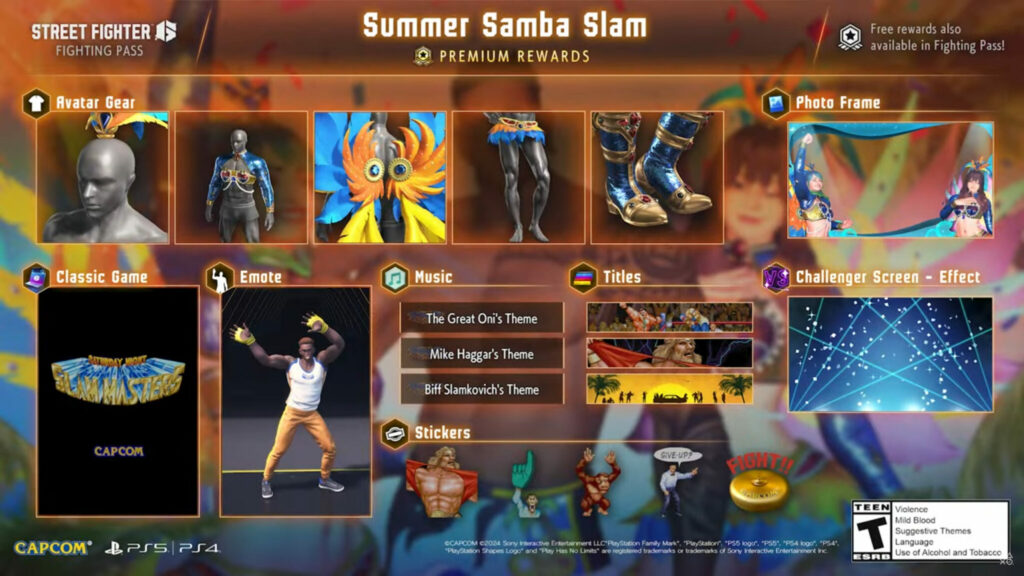 Street Fighter 6 Summer Samba Slam Fighting Pass 