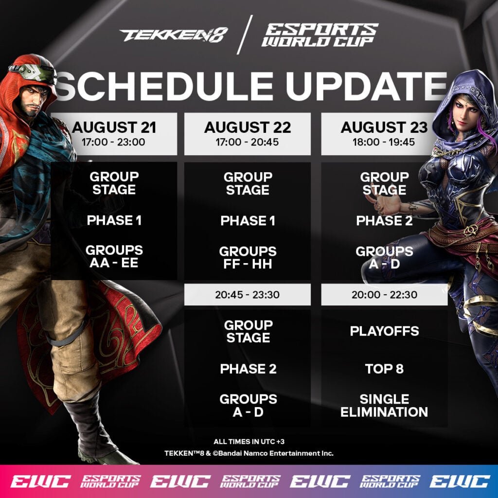 TEKKEN 8 Esports World Cup schedule