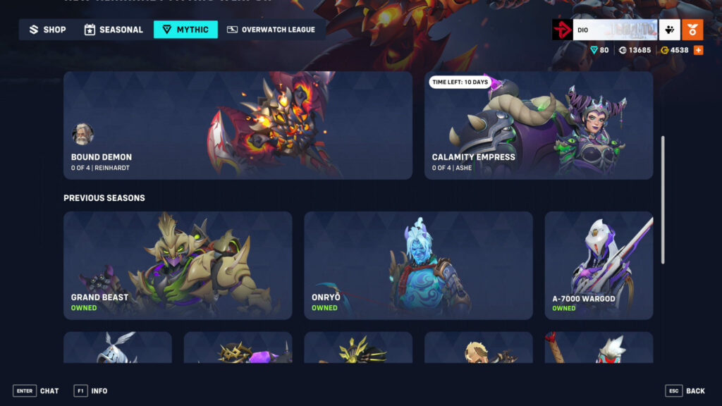 Mythic Shop screenshot 