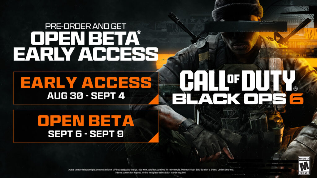Call of Duty Black Ops 6 early access and open beta release dates