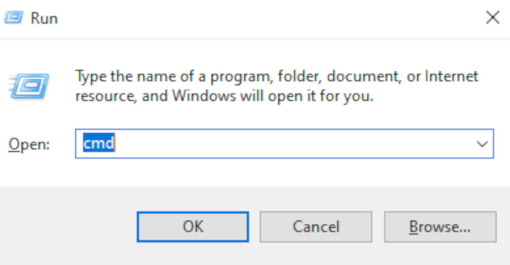 Use the command prompt
