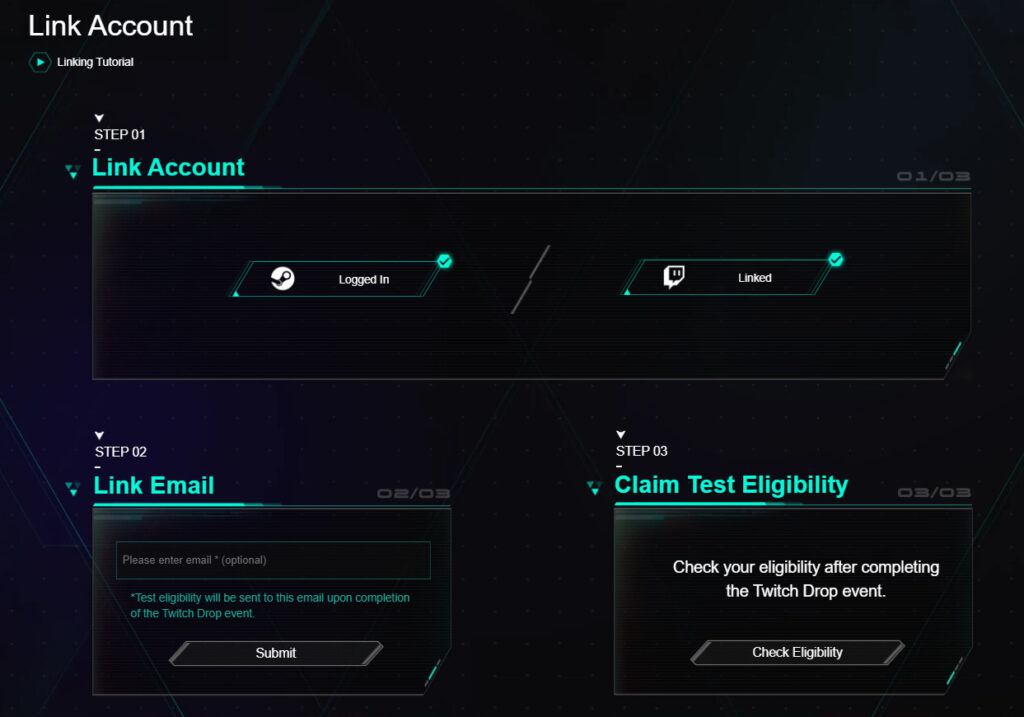 Linking your accounts to get into the Mecha Break Playtest