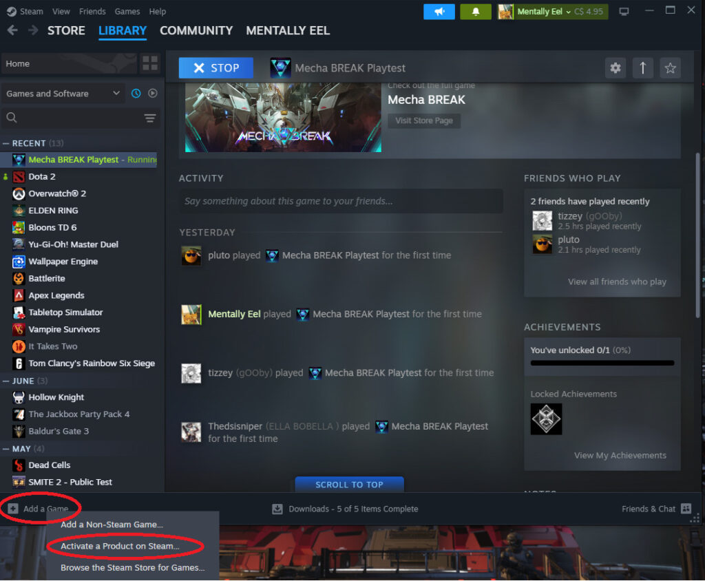 How to activate products on Steam