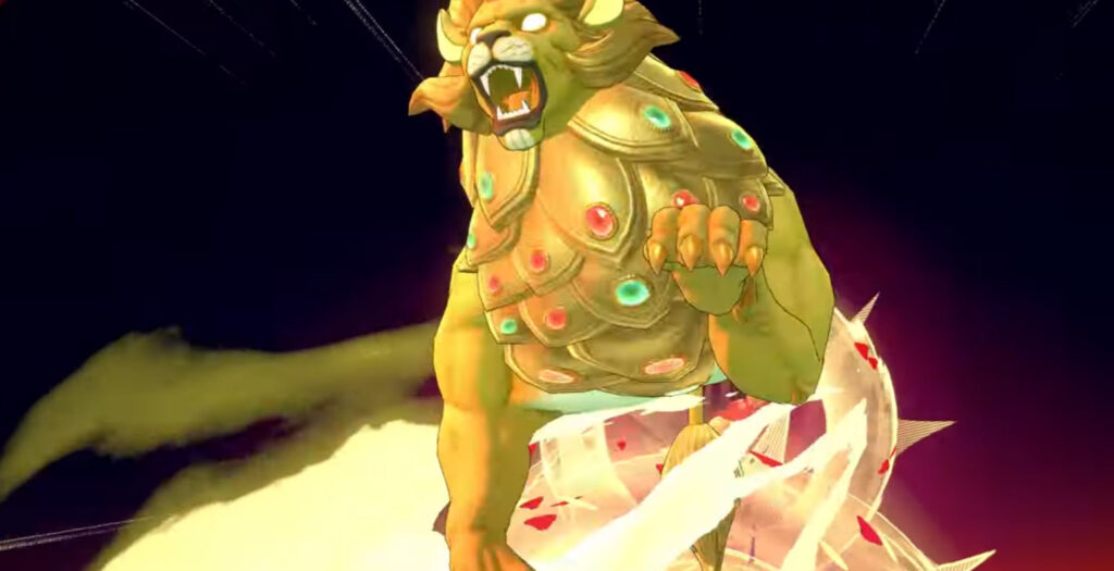 Elif summons a lion while using her Victory Horn ability