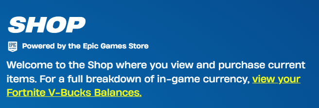 Fortnite Web Shop 1