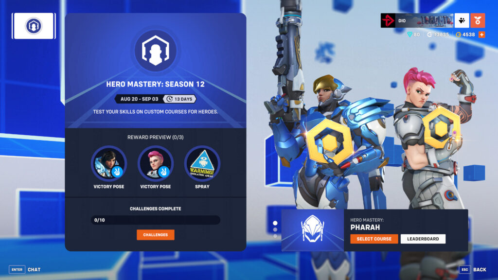 Overwatch 2 Hero Mastery Season 12 event screenshot 