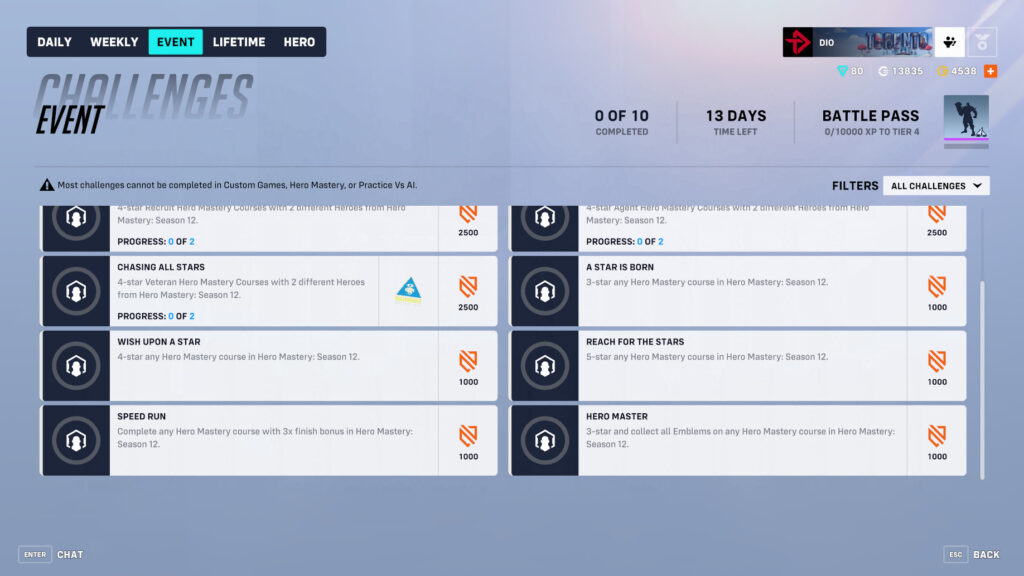 Overwatch 2 Hero Mastery Season 12 rewards