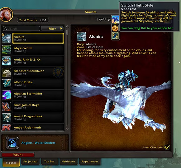 Switch between Skyriding and Steady Flight in WoW The War Within