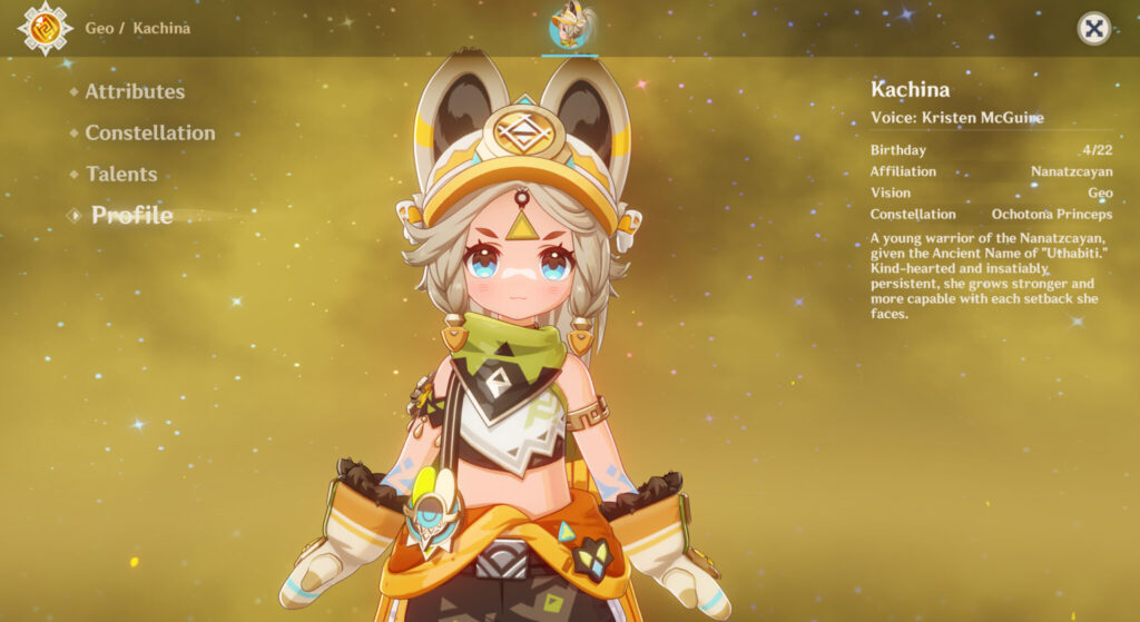 Kachina profile screenshot