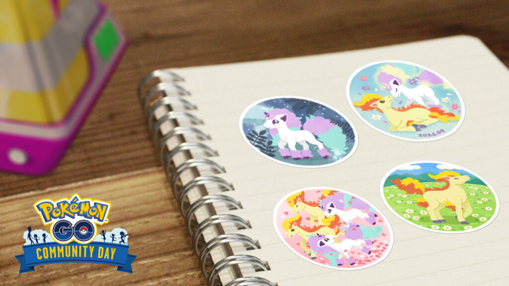 Ponyta Pokémon GO Community Day Stickers