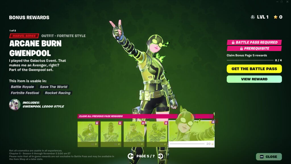 Super Styles available in Fortnite v31.10 (1/3)