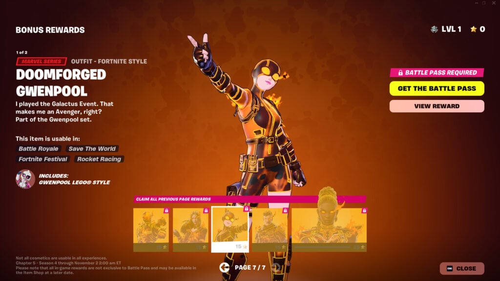 Super Styles available in Fortnite v31.10 (3/3)