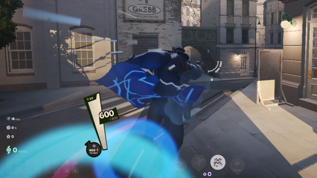 Abrams, one of the heroes in Deadlock, using an Air Dash.