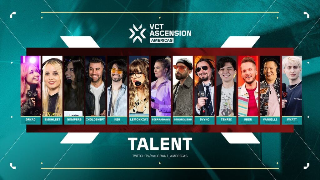 VCT Americas Ascension 2024 broadcast talent.