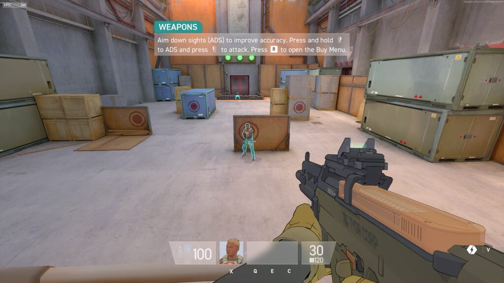 The cyan enemy outline color in Spectre Divide.