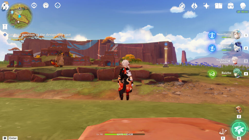 Go to the designated spot