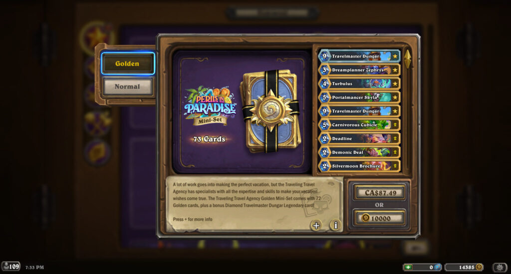 Perils in Paradise Mini-Set cost