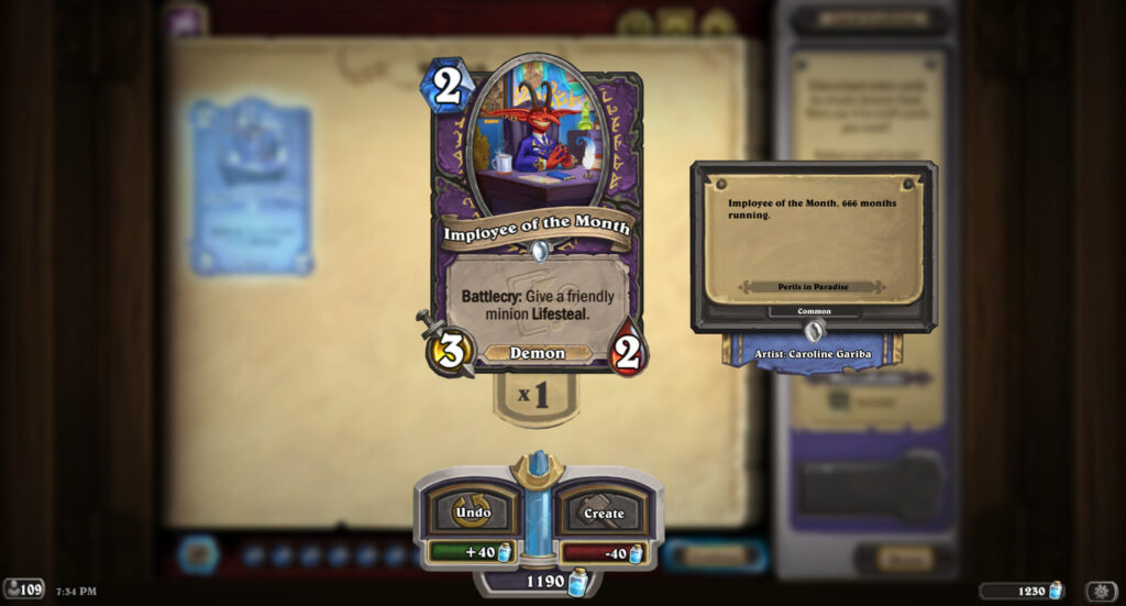 Hearthstone Imployee of the Month