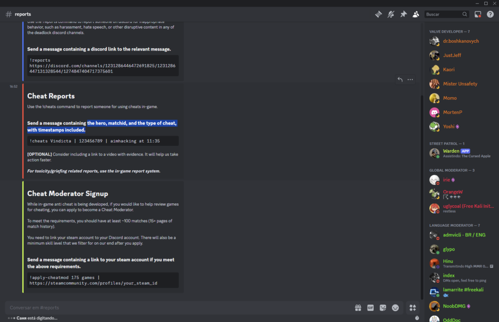 How to report someone using cheats in Deadlock.