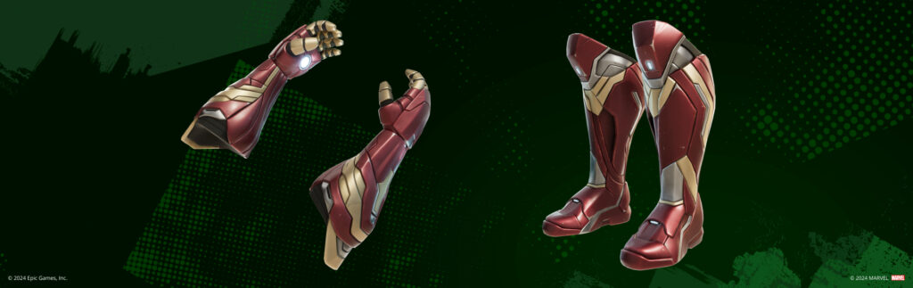 Another look at the new Iron Man items in Fortnite v31.20