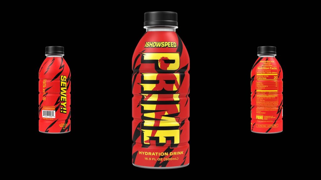 The IShowSpeed Prime Bottle from all sides.