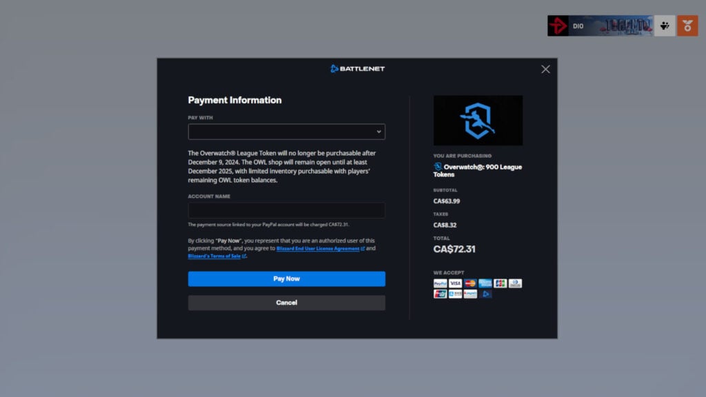 Overwatch 2 OWL Tokens buy