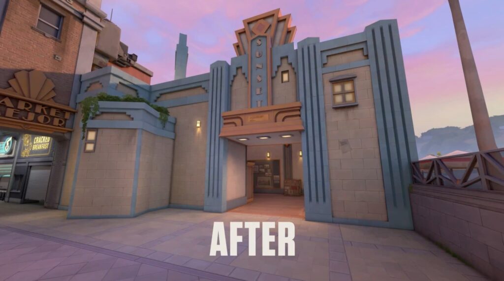 After the B Main changes on Sunset in VALORANT.