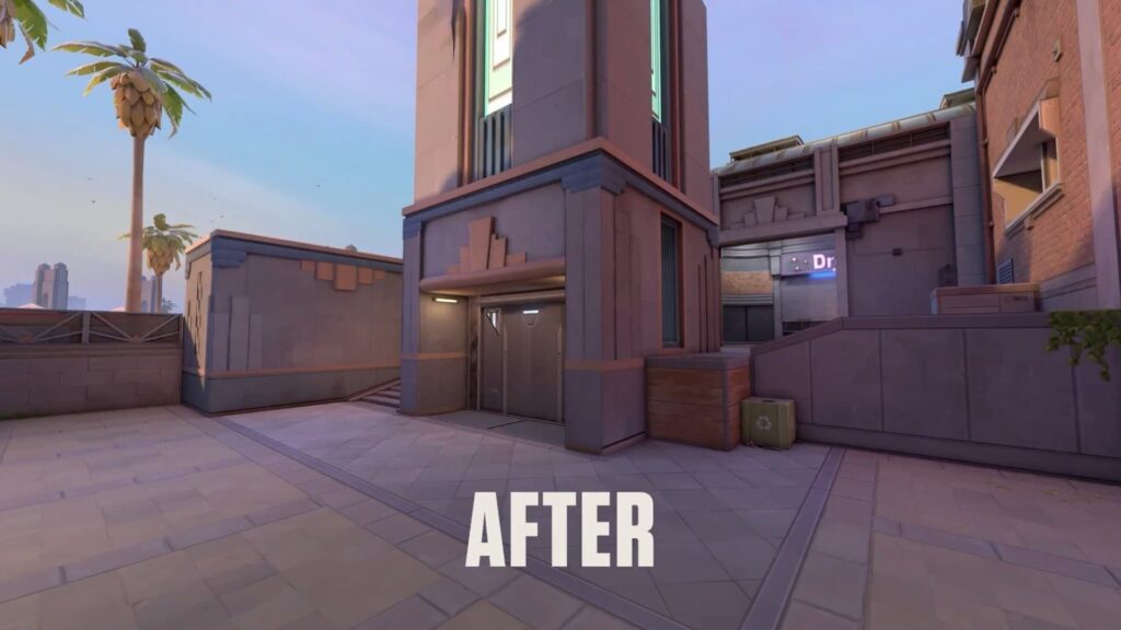 After the B Pillar changes on Sunset in VALORANT.
