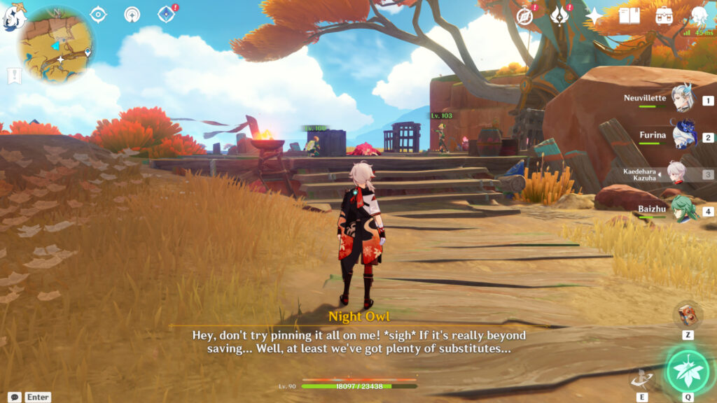 The starting point of the Weighty Wings quest 