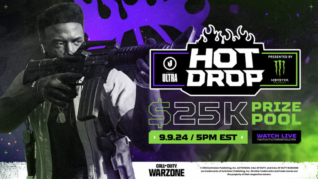 Toronto Ultra to host Hot Drop, a Warzone event presented by Monster Energy