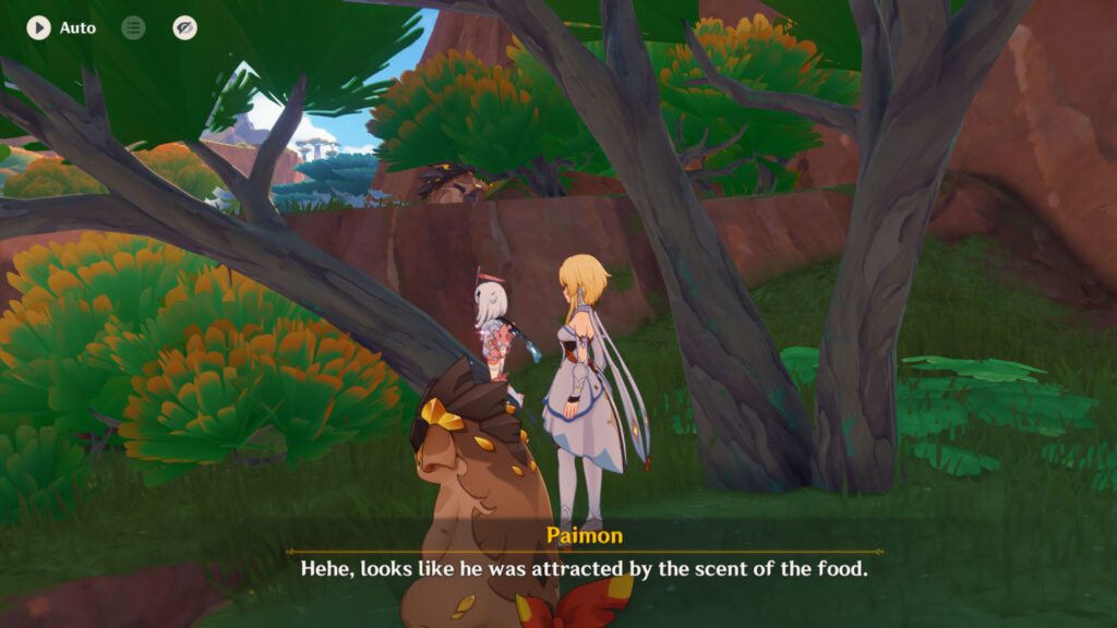 Location where you must hide for the saurians and wait for them to go to the food plate.