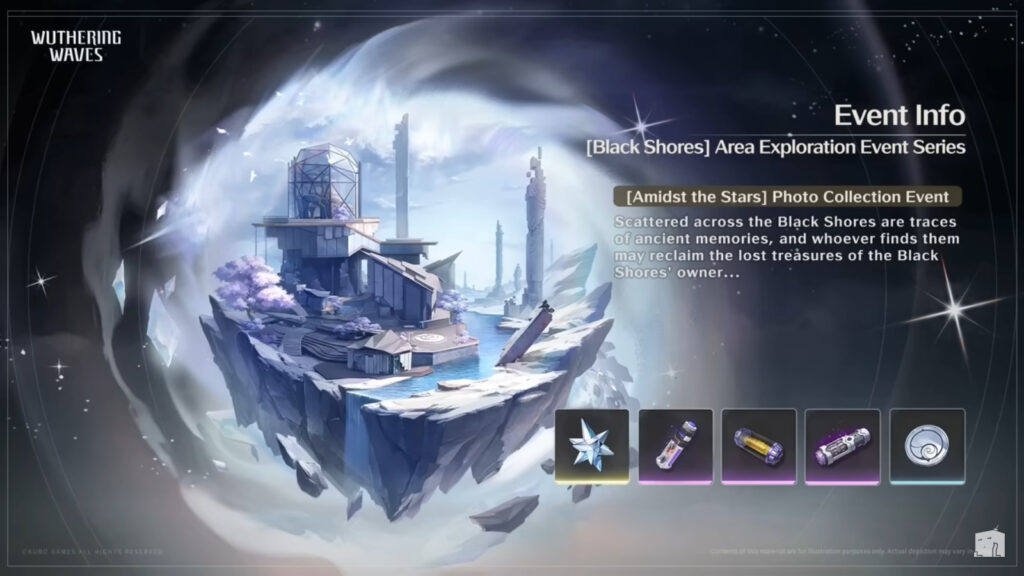 Amidst the Stares - a poster for the area exploration event in the game WuWa 1.3