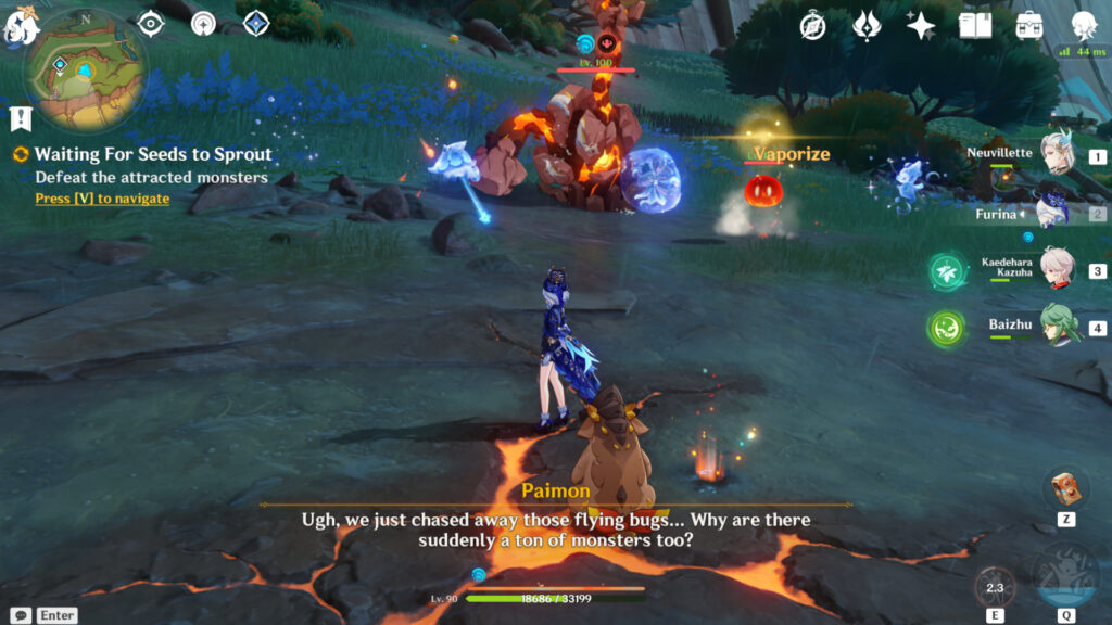 You have to defeat the enemies in the quest to finished it.