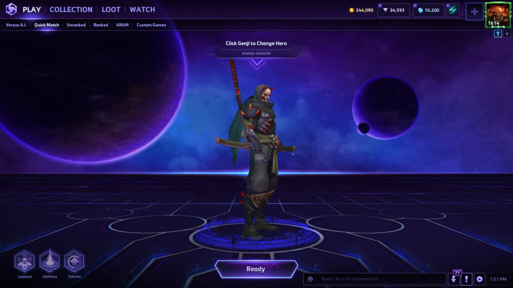 hots genji oni skin