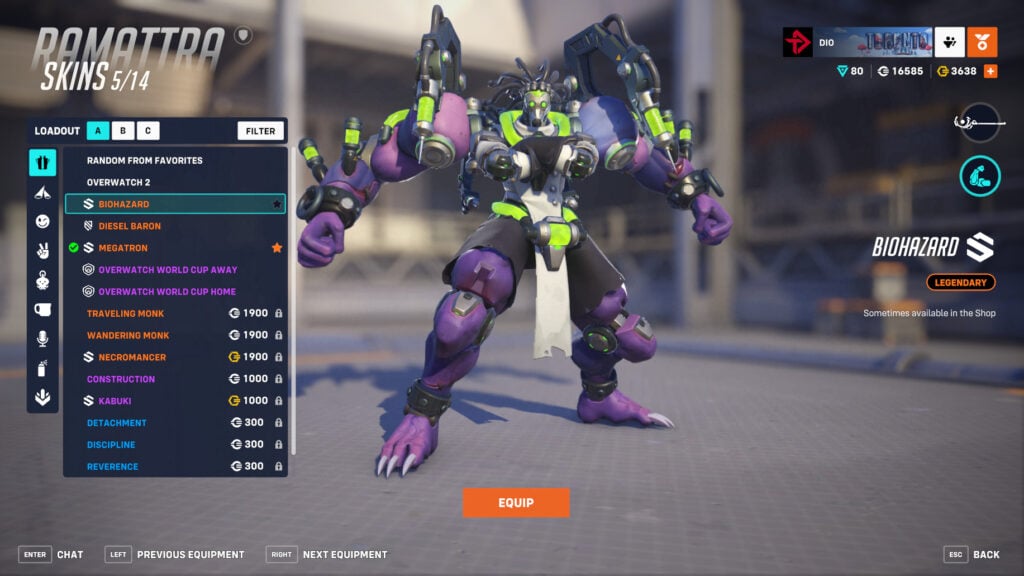 Biohazard Ramattra skin screenshot