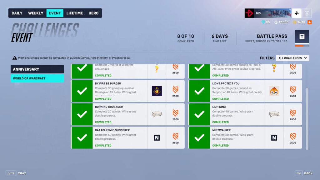 More Overwatch 2 WoW challenges and rewards