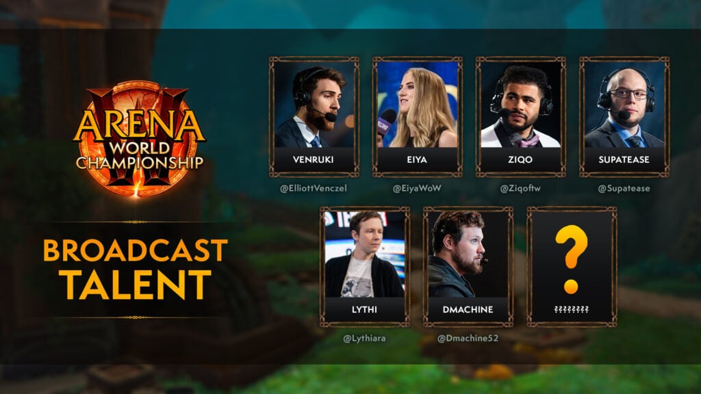 The broadcast talent for The War Within WoW AWC Season 1